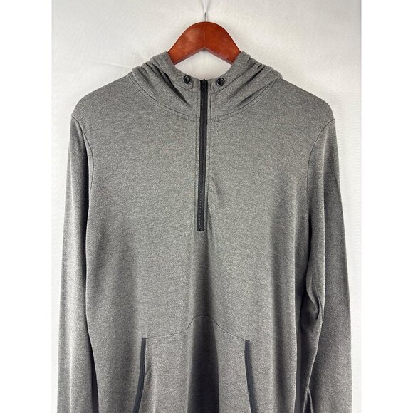 Threads 4 Thought Medium Gray Half-Zip Hoodie - Picture 1 of 6